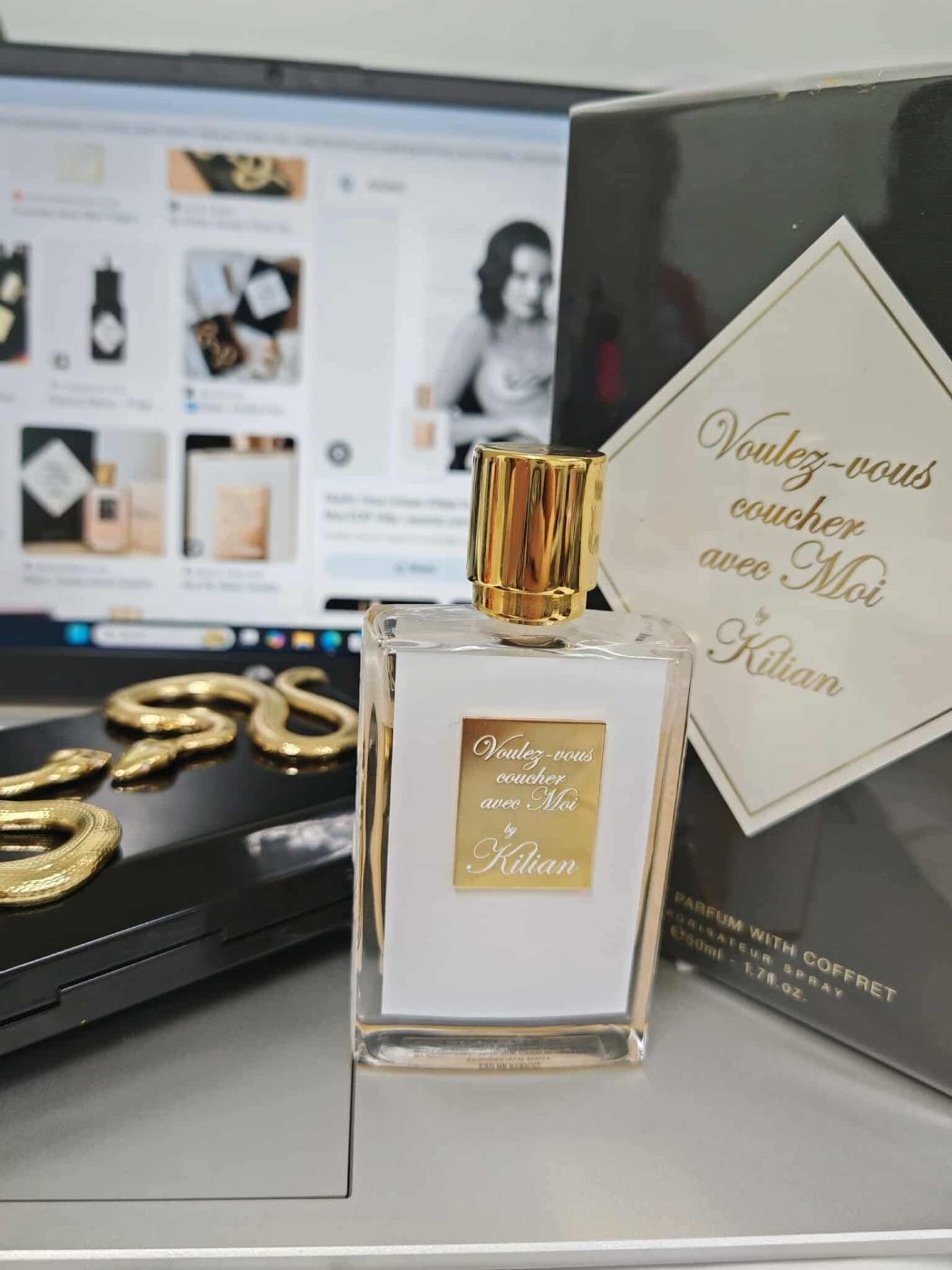 Killian 🇲🇾👸full 50ml Có hòm Killian Voulez vous coucher avec Moi (rắn đen 2 con)