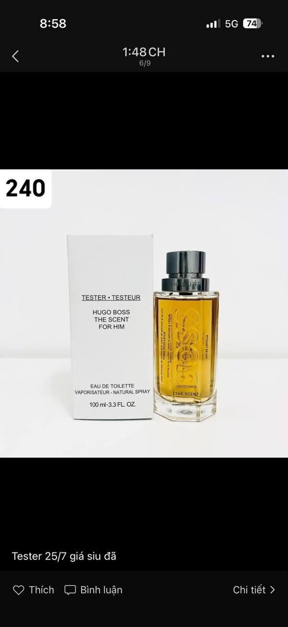 HUGO BOSS 🇲🇾👨⚕️Tester Hugo boss the scent edp