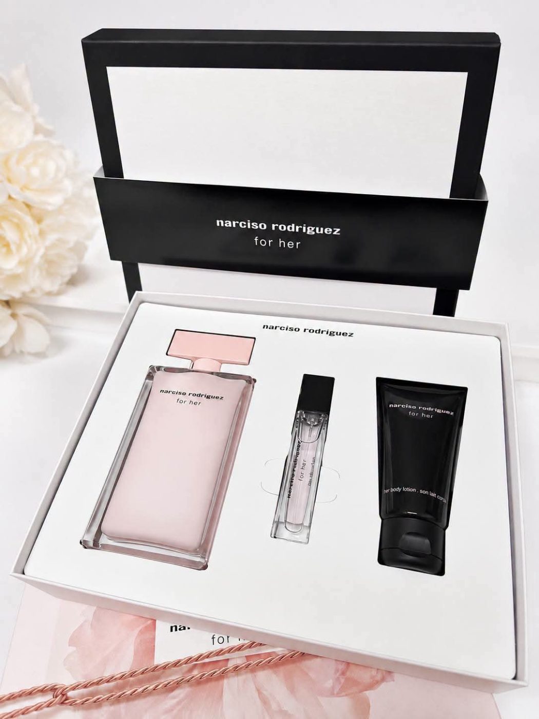 NARCISO 🇲🇾👸set 3 món Narciso edp hồng nhạt cao