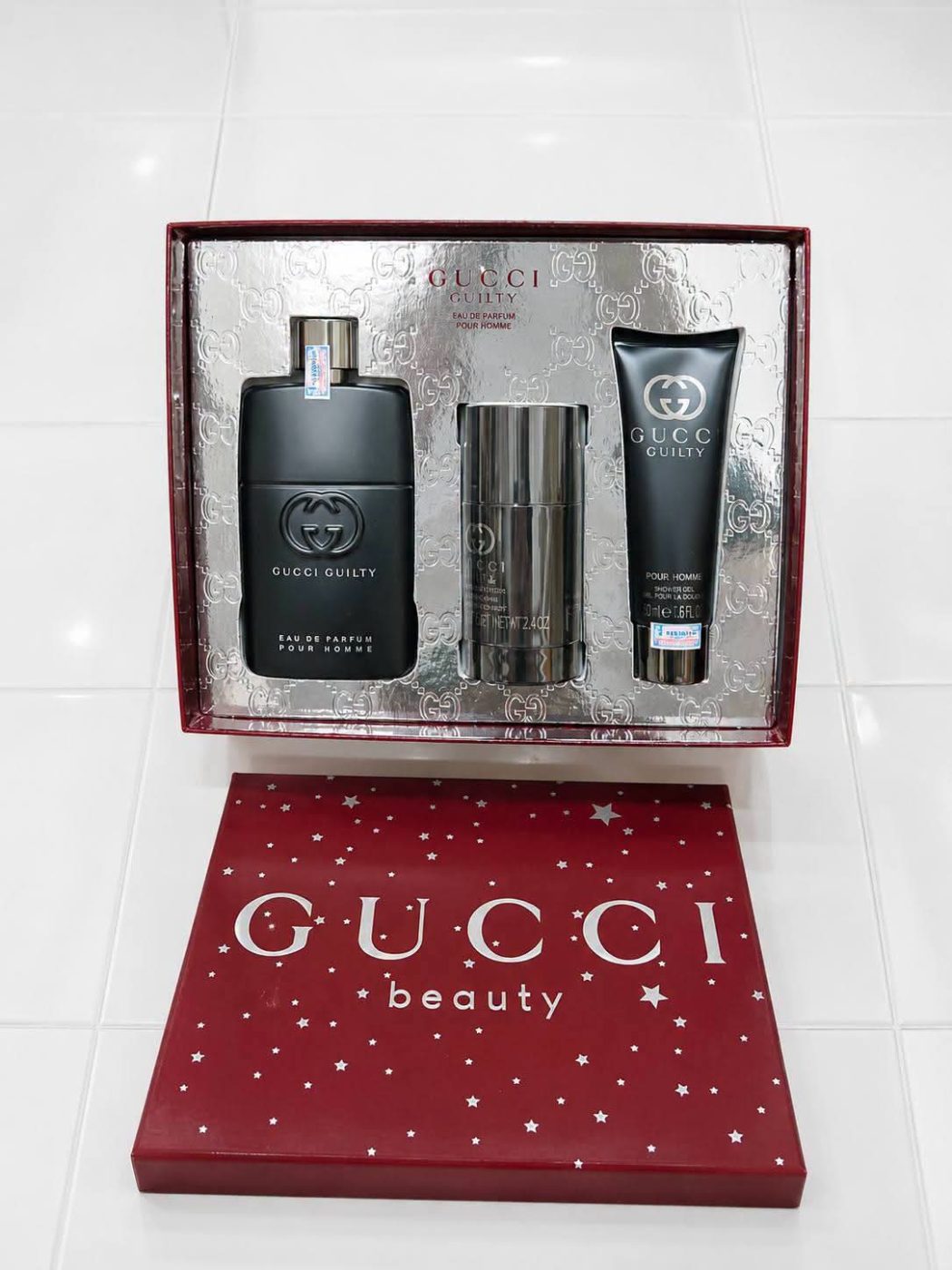 Gucci 🇲🇾👨⚕️sét gucci guilty pour homme3 món 100ml+10ml +100ml sữa dưỡng